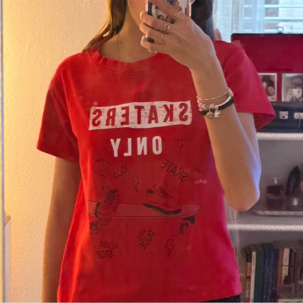 Red Skaters Only Graphic T-Shirt
